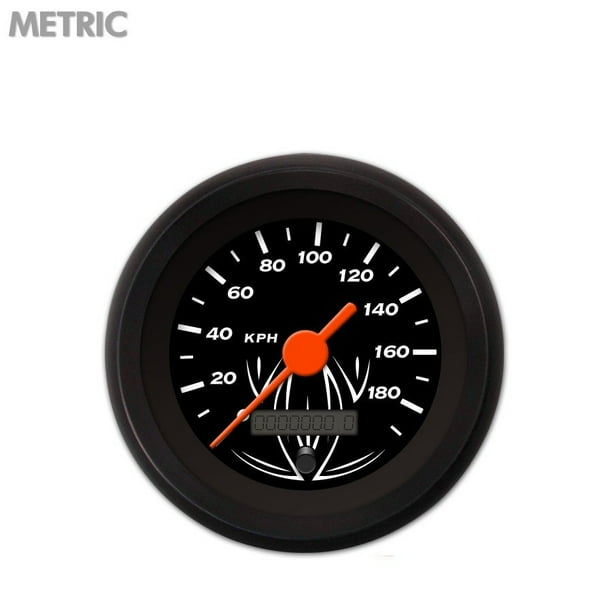 Aurora Instruments GAR121ZMXHACAH Pinstripe Black Speedometer Gauge 4676 Aurora Instruments GAR121ZMXHACAH Pinstripe Black Speedometer Gauge 4676